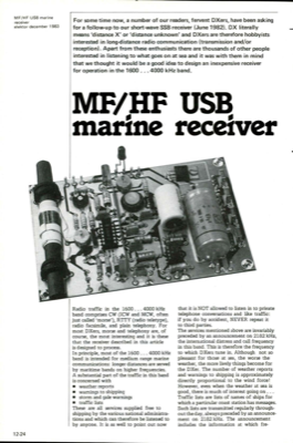 MF/HF USB marine receiver