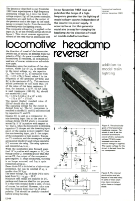 locomotive headlamp reverser - addition to model train lighting
