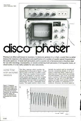 disco phaser - comb filter with switched resistors