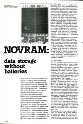 NOVRAM - data storage without batteries