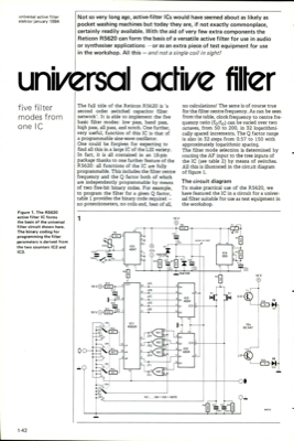 universal active filter - five filter modes from one IC