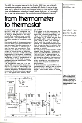 from thermometer to thermostat - switched out-put for LCD thermometer