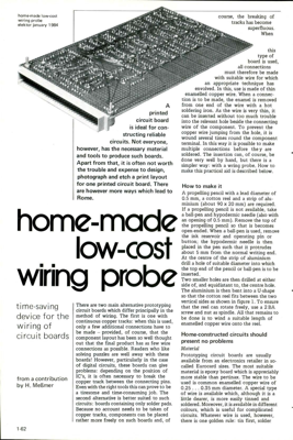 home-made low-cost wiring probe - time-saving device for the wiring of circuit boards