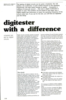 digitester with a difference - universal test aid for digital circuits