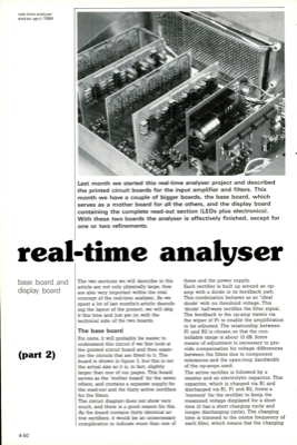 real-time analyser (part 2) - base board and display board