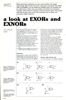 a look at EXOR and EXNOR gates - the exclusive gates