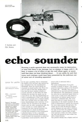 echo sounder - sonar for yachts