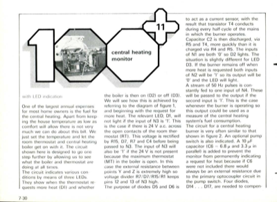 central-heating monitor - with LED indication