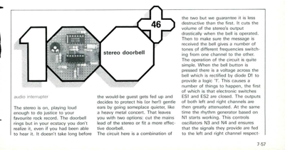 stereo doorbell - audio interrupter