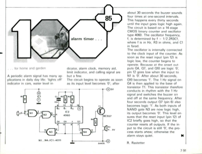 alarm timer - for home and garden