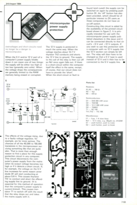 microcomputer power supply protection - overvoltages and short-circuits need no longer be a danger to microcomputers