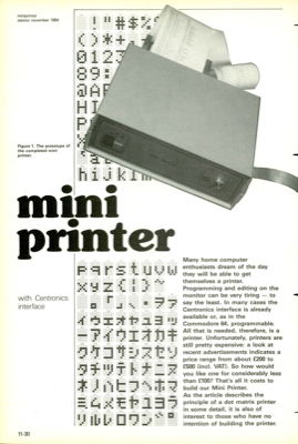 mini printer - with Centronics interface
