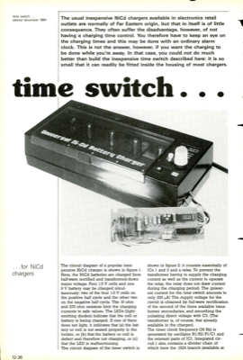 time switch - or NiCd chargers