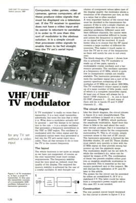 VH UHF TV modulator - for any TV set without a video input