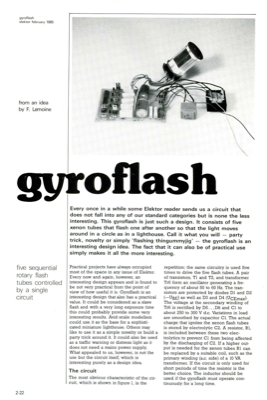 gyroflash - five sequential rotary flash tubes controlled by a single circuit