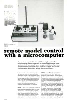 remote model control with a microprocessor - PCM instead of PDM