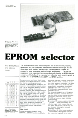 EPROM selector - four EPROMs in one address range