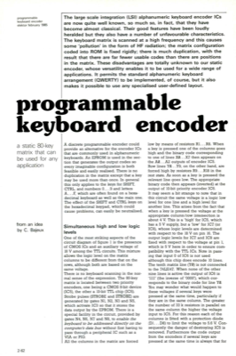 programmable keyboard encoder - a static 80-key matrix that can be used for any application