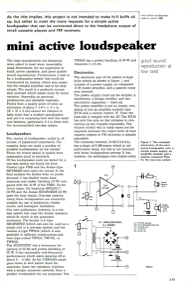 mini active loudspeaker - good sound reproduction at low cost