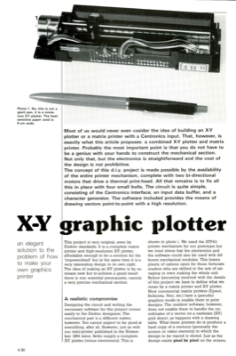 X-Y graphic plotter - an elegant solution to the problem of how to make your own graphics printer