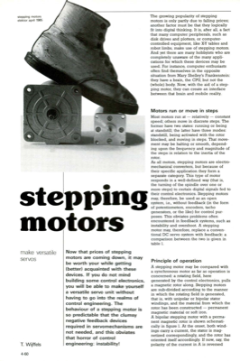 stepping motors - make versatile servos