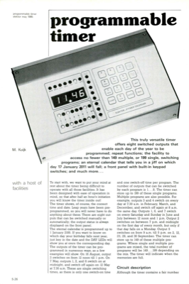 programmable timer - with a host of facilities