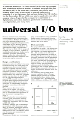 universal I/O bus - for the Commodore 64 and many other micros