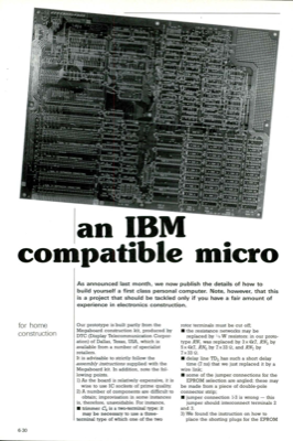 an IBM compatible micro - for home construction