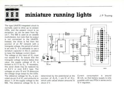 miniature running lights