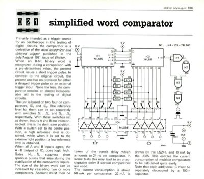 simplified word comparator