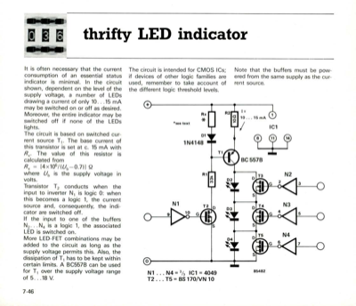 thrifty LED indicator