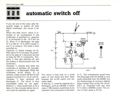 automatic switch off