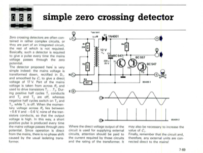simple zero crossing detector
