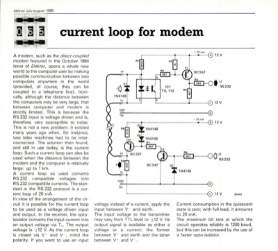 current loop for modem