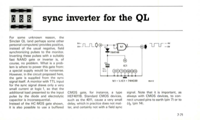 sync inverter for the QL