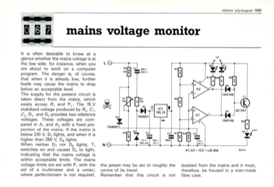 mains voltage monitor