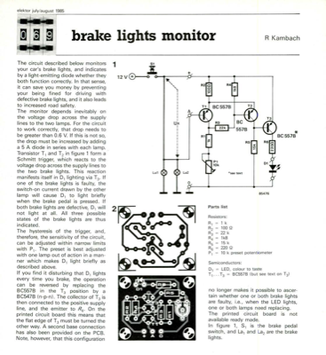 brake lights monitor