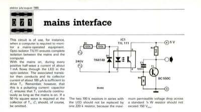 mains interface