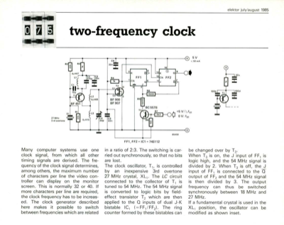 two-frequency clock