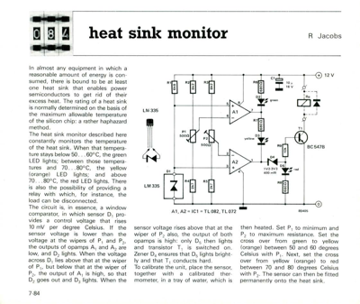 heat sink monitor