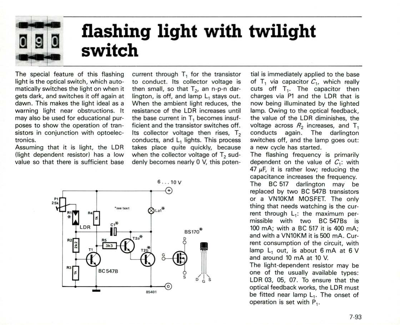 flashing light with twilight switch