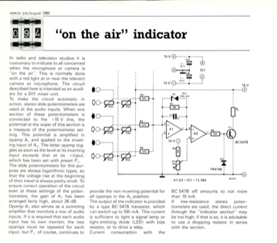 ""on the air"" indicator