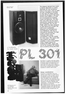 PL 301 loudspeaker - a loudspeaker for music lovers