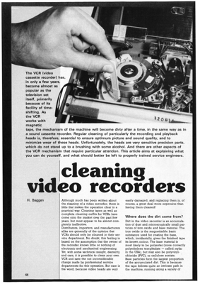 cleaning video recorders