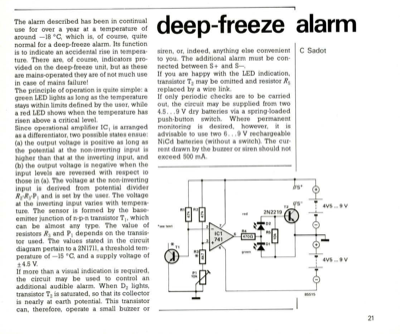 deep-freeze alarm