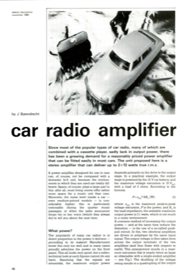 car radio amplifier