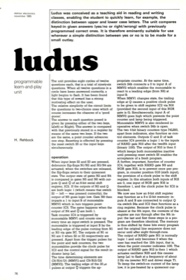 ludus - programmable learn-and-play unit