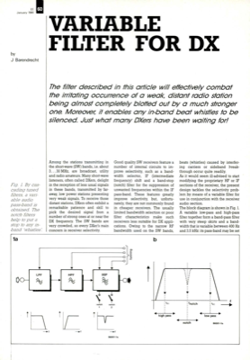 Variable filter for DX