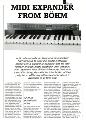 MIDI expander from Böhm