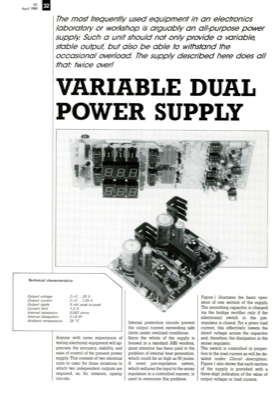 Variable dual power supply